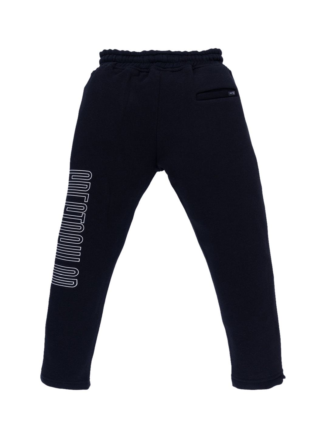 

Status Quo Boys Black Printed Cotton Track Pants