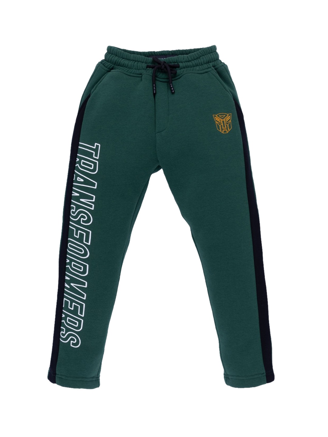 

Status Quo Boys Green Printed Cotton Track Pants