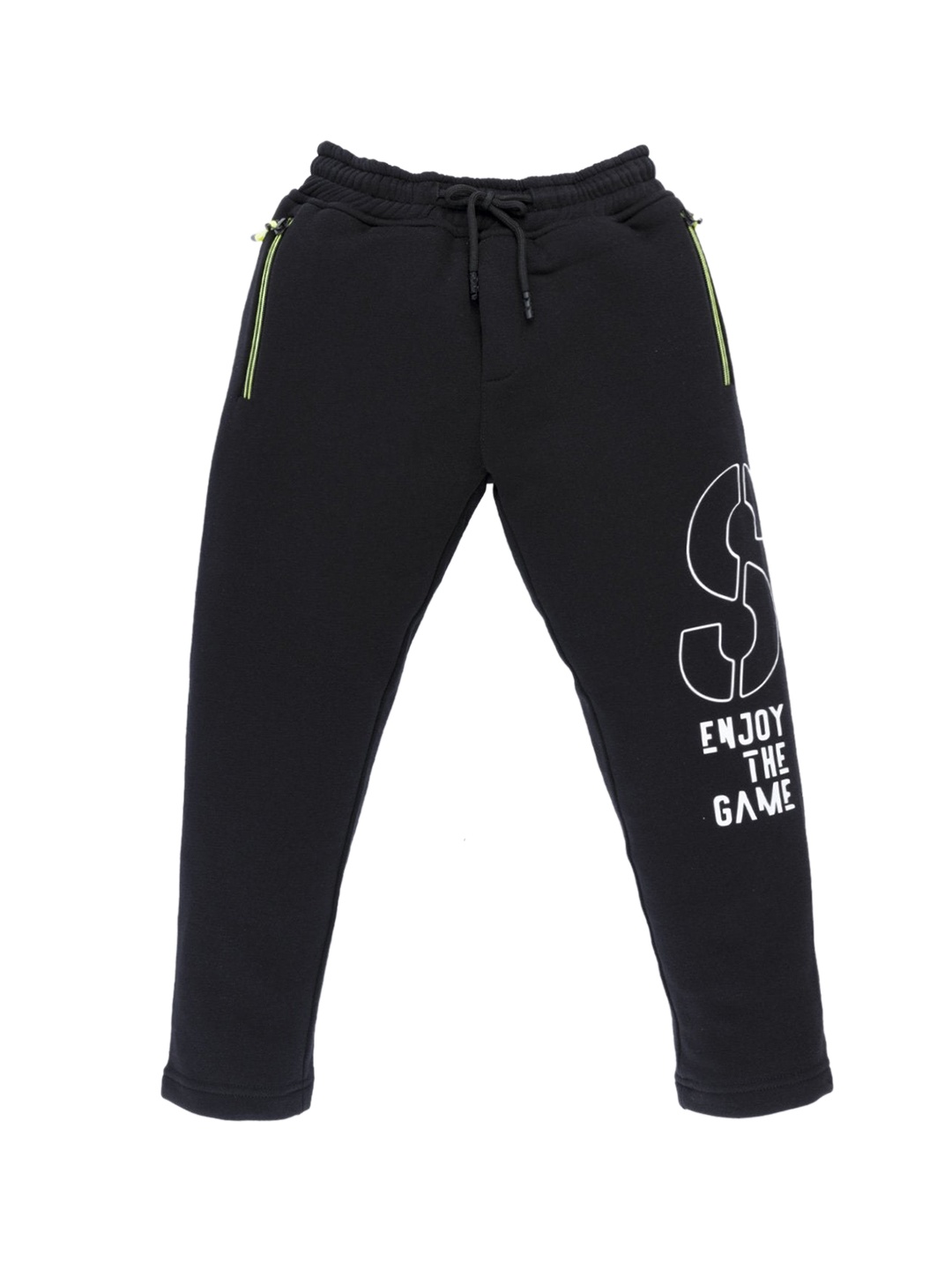 

Status Quo Boys Black Solid Cotton Track Pants