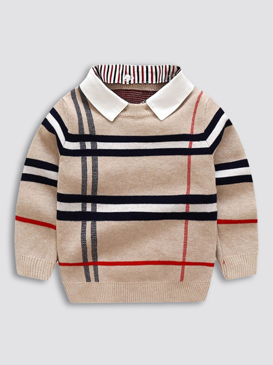 

Hopscotch Kids-Boys Khaki Sweatshirt