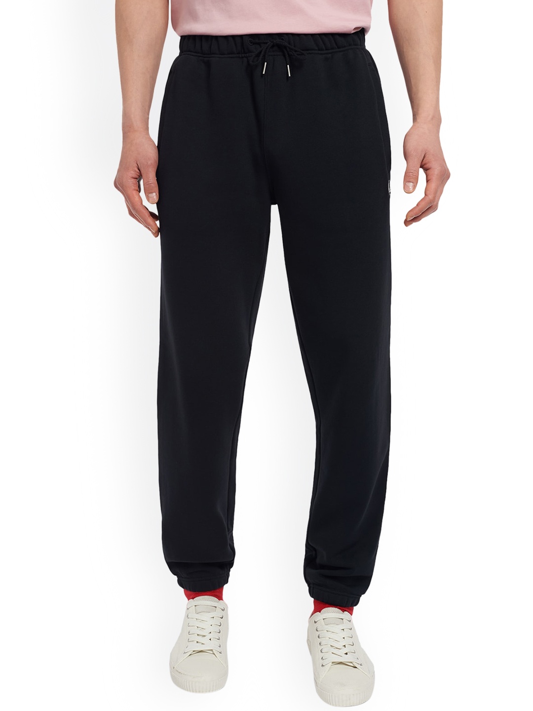 

Fred Perry Men Black Solid Joggers Track Pants