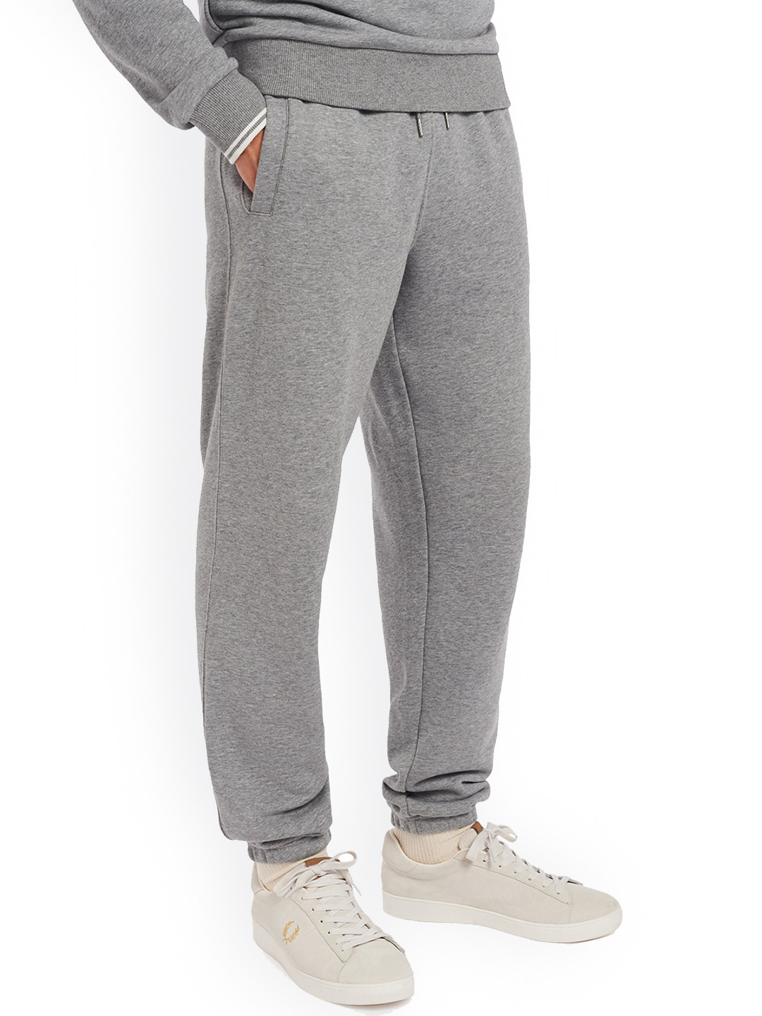 

Fred Perry Men Grey Solid Track Pants