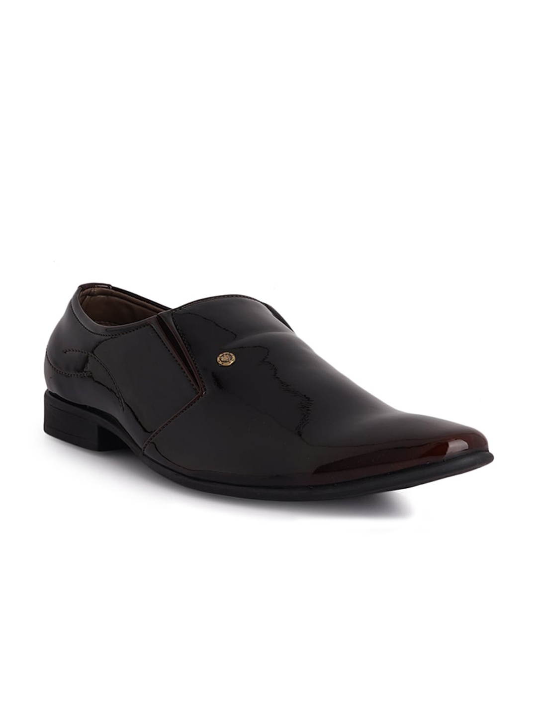 

Style Shoes Men Maroon Red Solid Formal Leather Slip-Ons