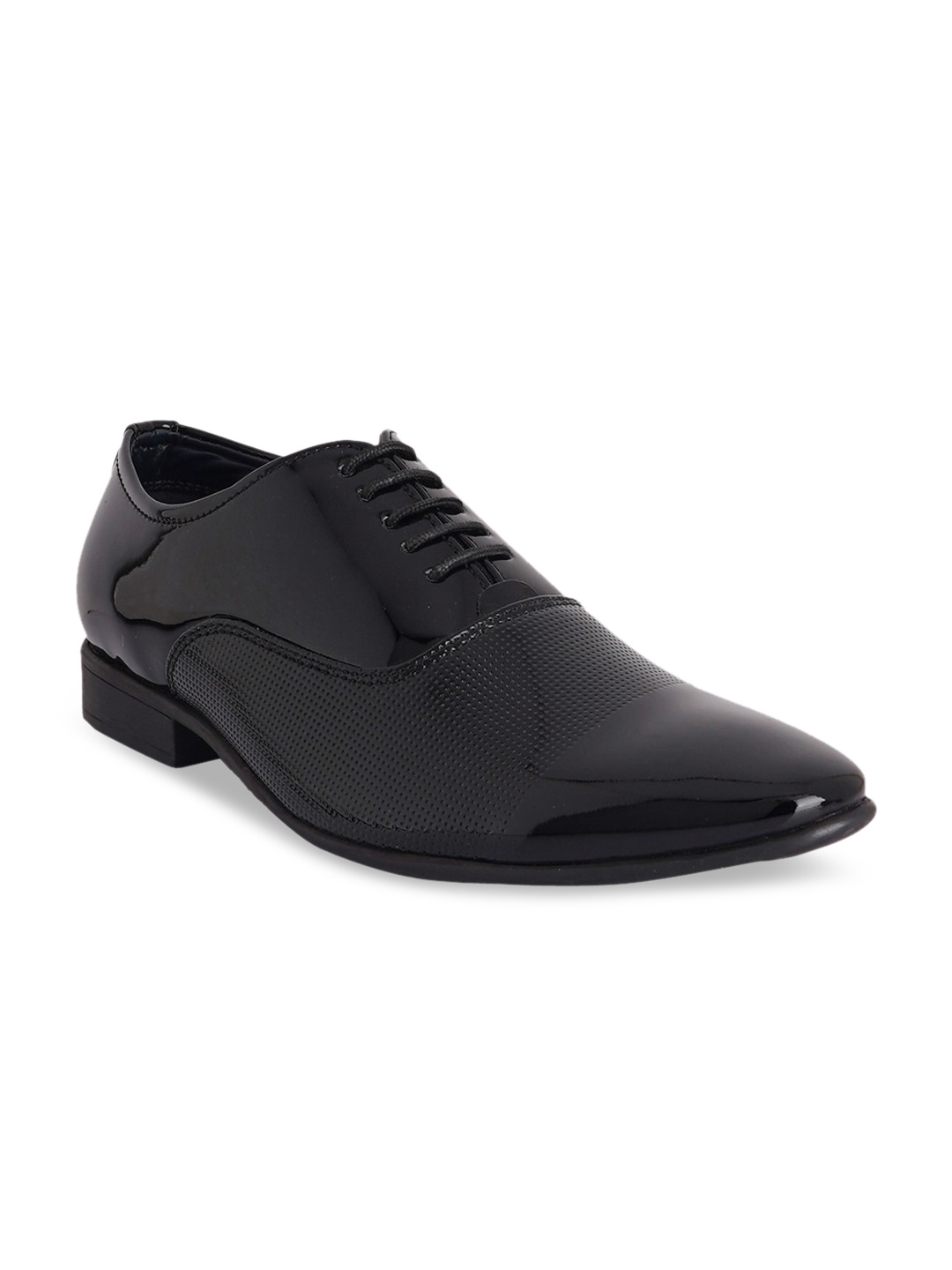 

Style Shoes Men Black Lace Up PU Oxford Shoes