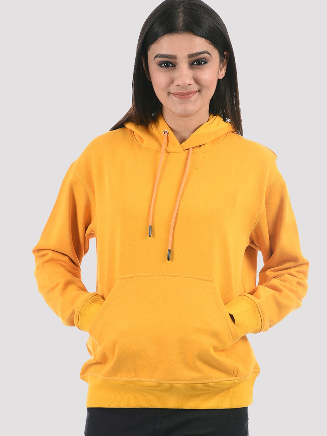 

ONEWAY Women Yellow Hooded Sweatshirt