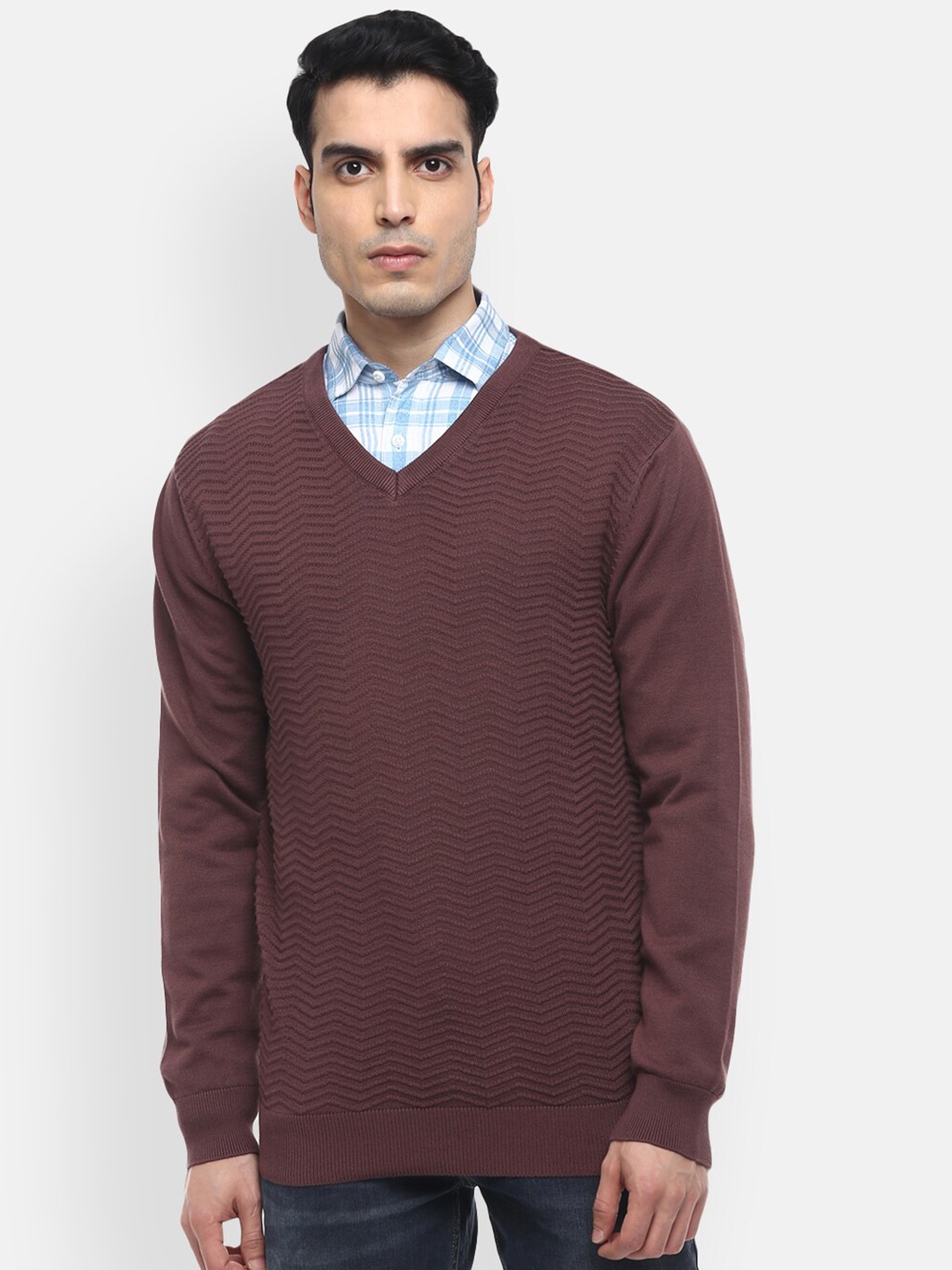 

Red Chief Men Maroon Pullover Twill Regular Fit Acrylic-Wool Casual Sweater