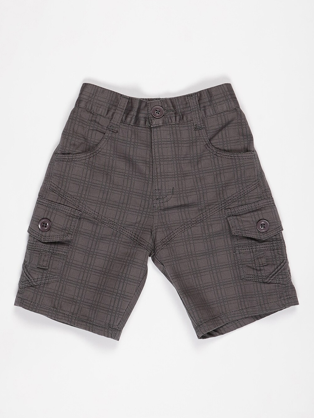 

V2 Value & Variety Boys Grey Checked Cargo Shorts