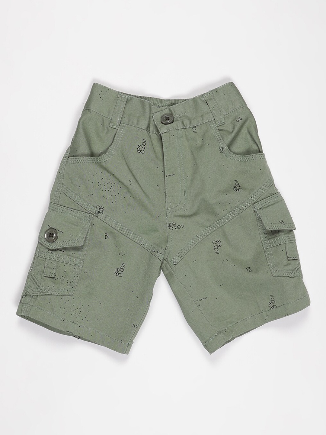 

V2 Value & Variety Boys Olive Green Printed Shorts
