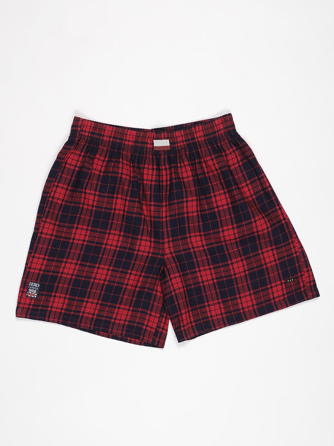 

V2 Value & Variety Boys Navy Blue Checked Denim Shorts