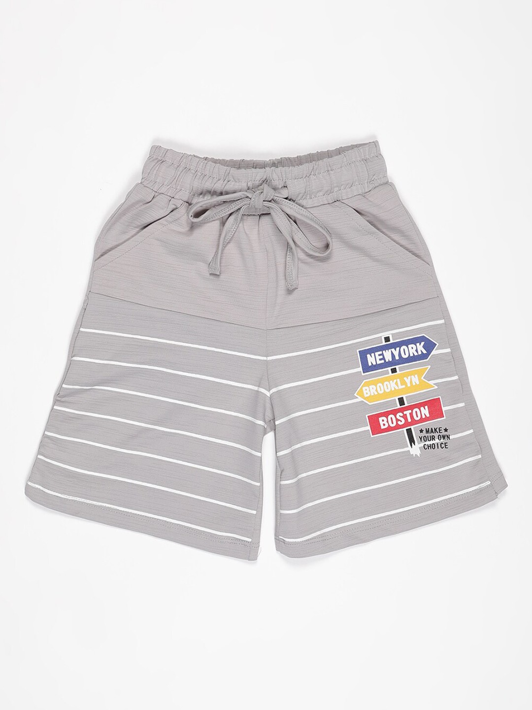 

V2 Value & Variety Boys Grey Striped Shorts