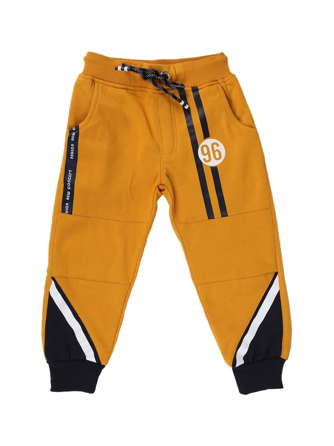 

VMart Boys Mustard Yellow Solid Fleece Lounge Joggers