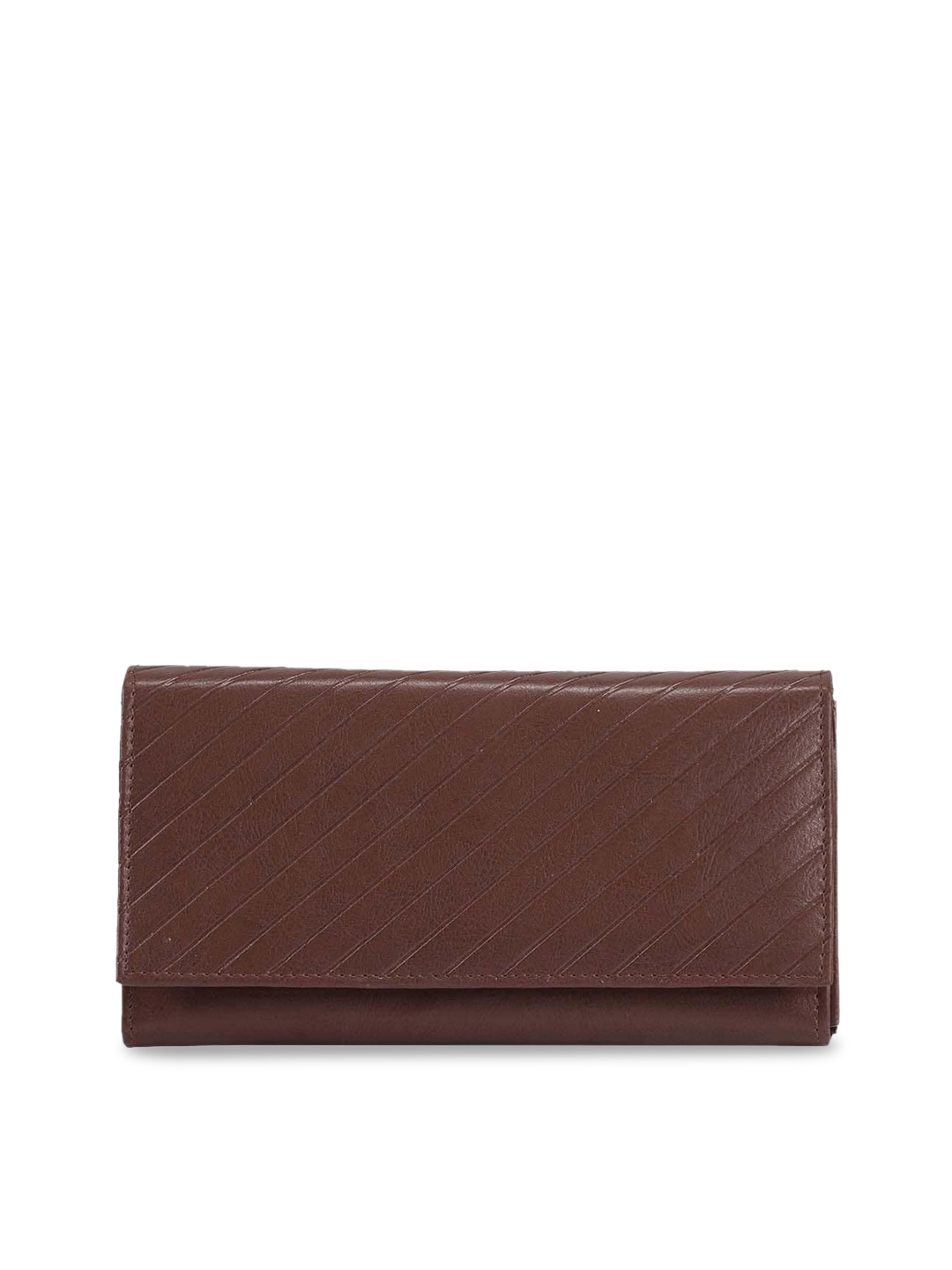 

abeeza Brown Textured Purse Clutch