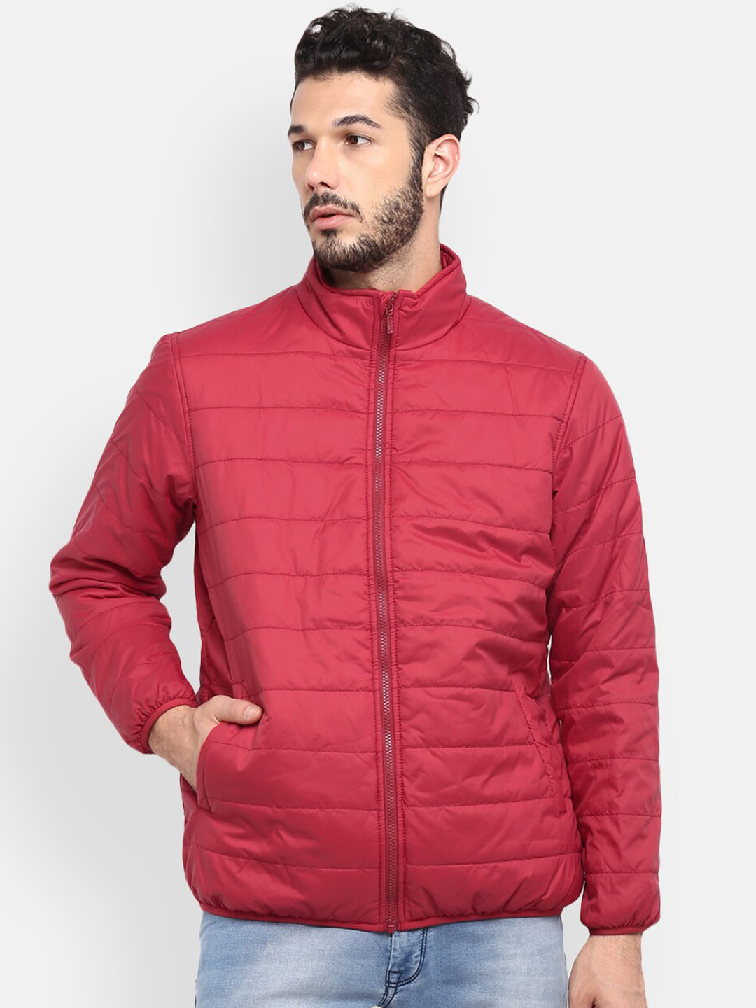 

Red Chief Men Red Lightweight Padded Jacket