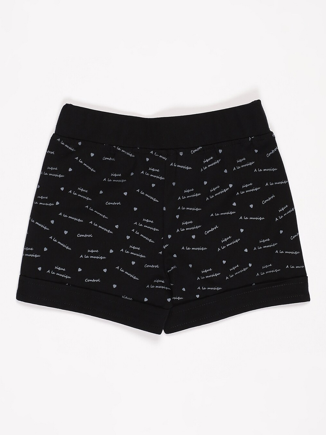 

V2 Value & Variety Girls Black Regular Fit Shorts