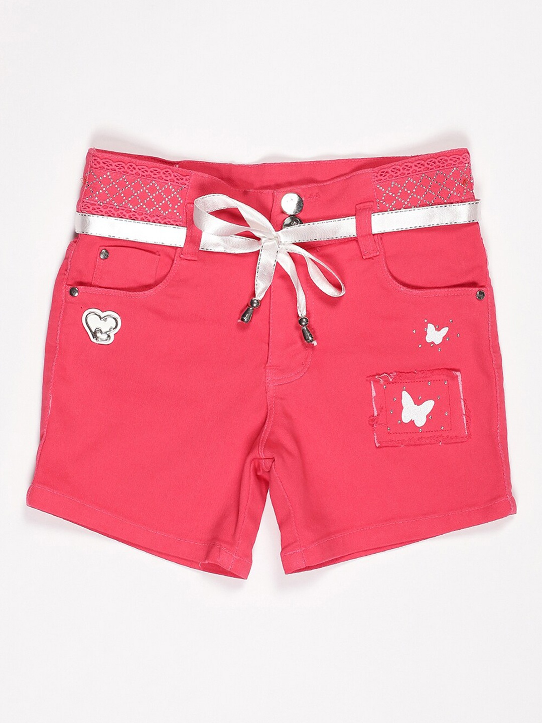 

V2 Value & Variety Girls Red Denim Shorts