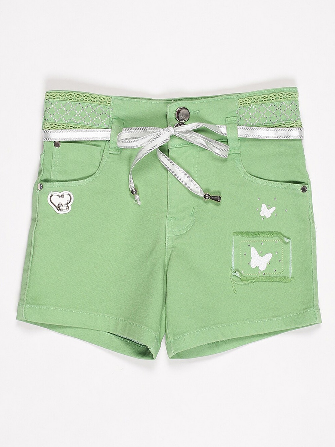 

V2 Value & Variety Girls Green Denim Shorts