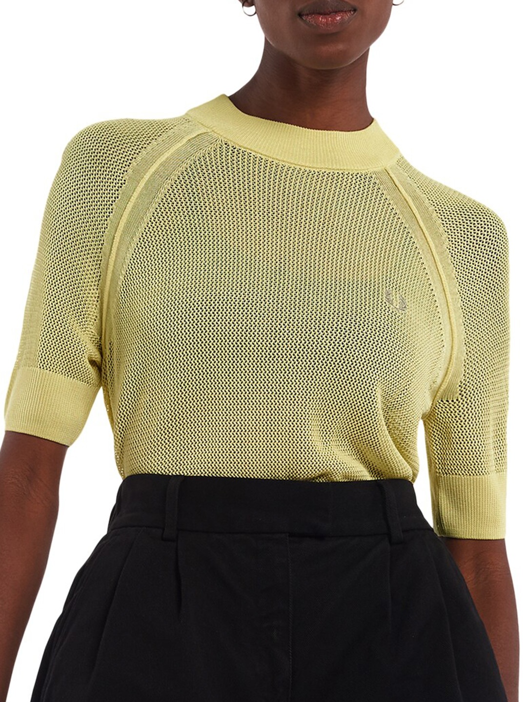 

Fred Perry Women Yellow Solid Sweaters