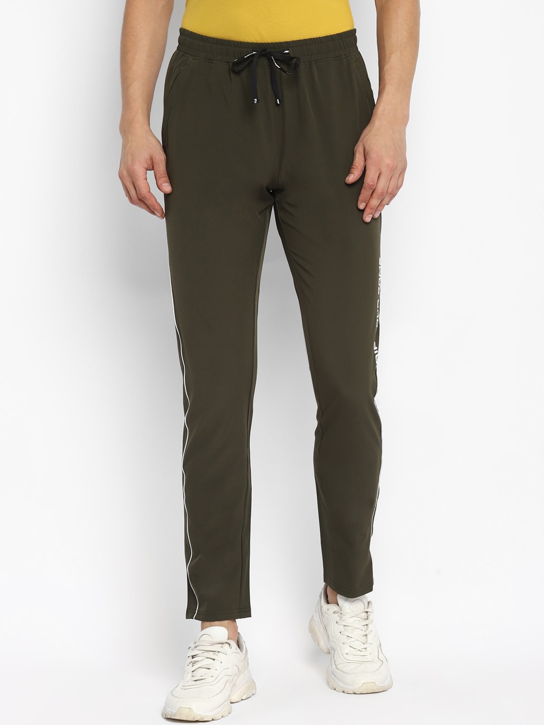 

FURO by Red Chief Men Olive-Green Solid Cotton Track Pant