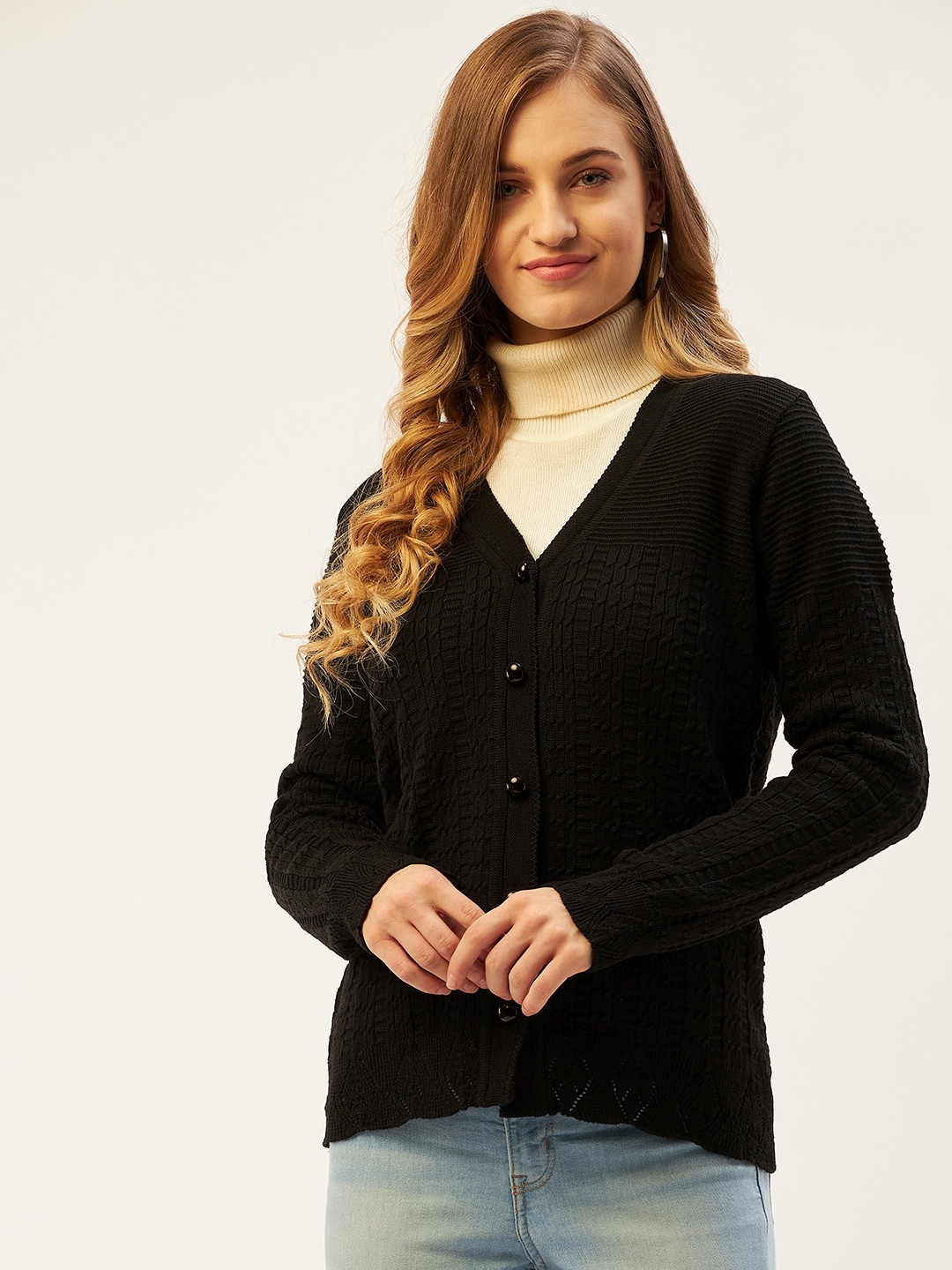 

American Eye Women Black Cardigan
