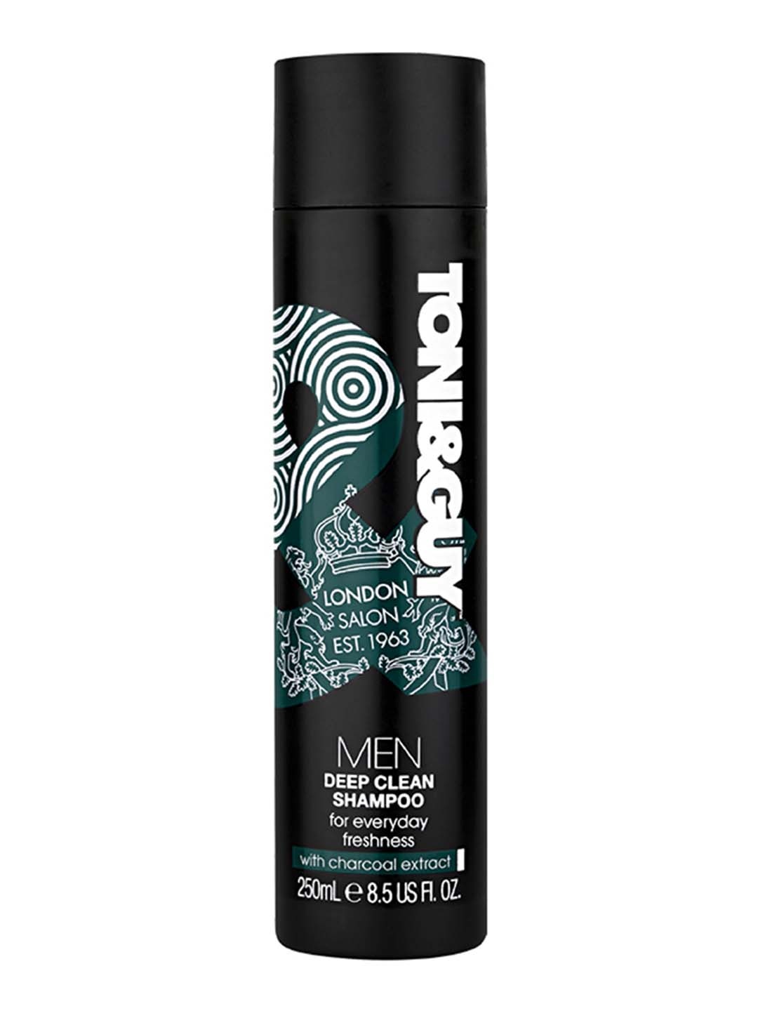 

TONI & GUY Men Deep Clean Shampoo with Charcoal Extract for Everyday Freshness - 250ml, Black
