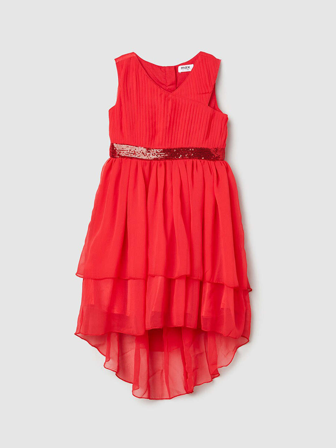 

max Kids Girls Red Fit & Flare Dress