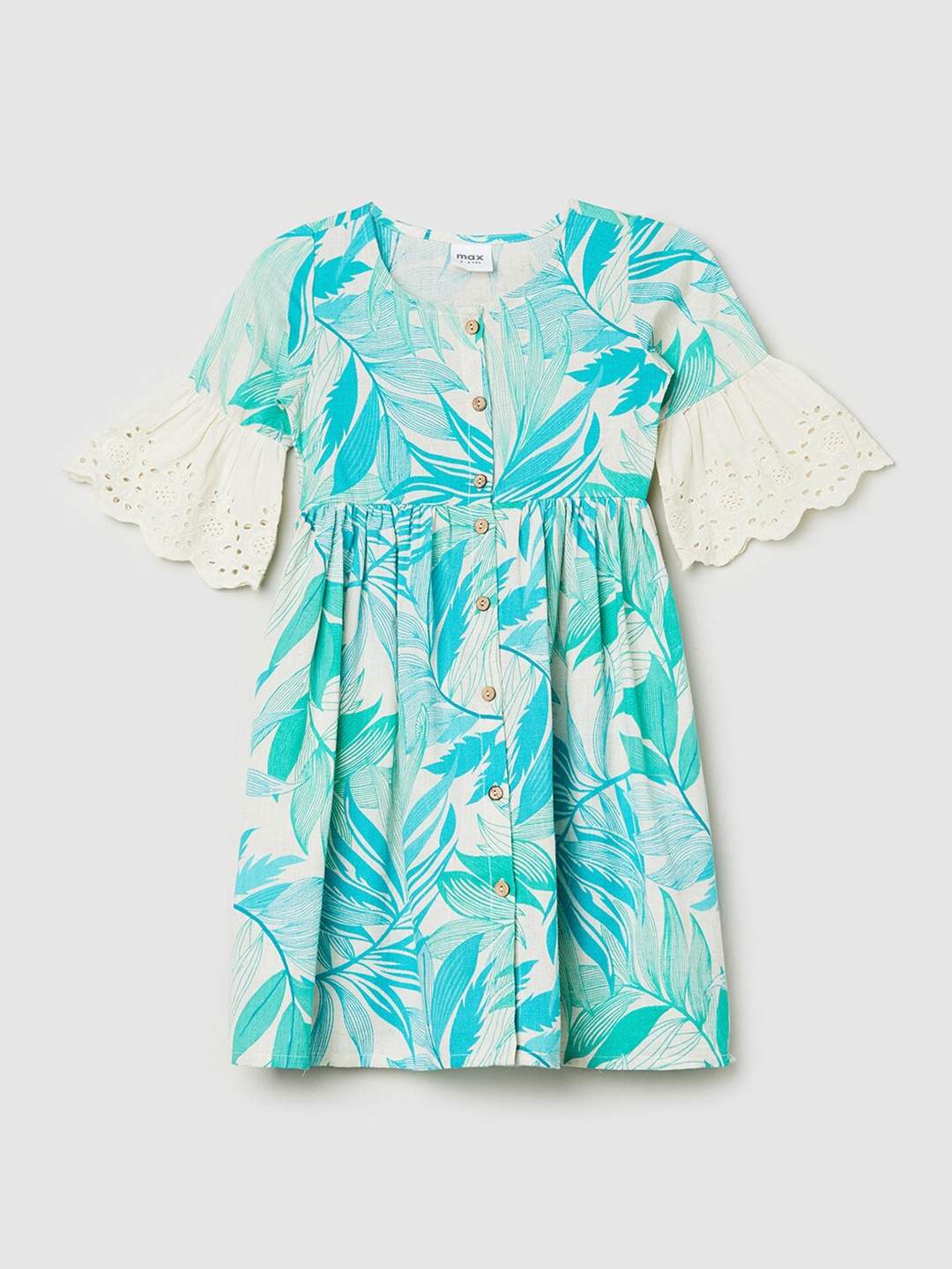 

max White Tropical Dress
