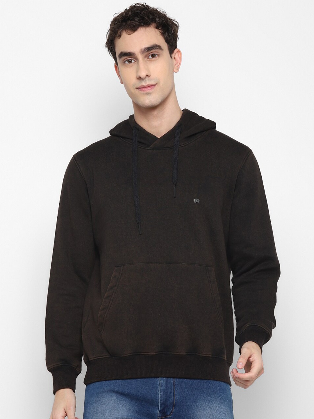 

Red Chief Men Black Hooded Sweatshirt