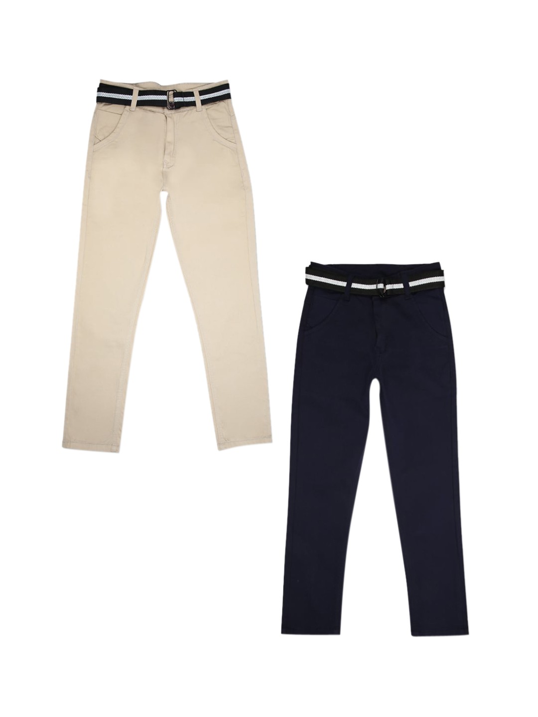

V-Mart Boys Pack Of 2 Beige and Black Trousers