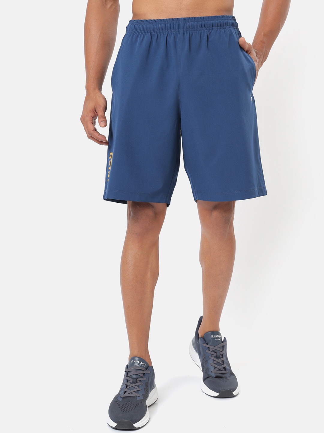 cultsportone Men Navy Blue Training or Gym Active Sports Shorts