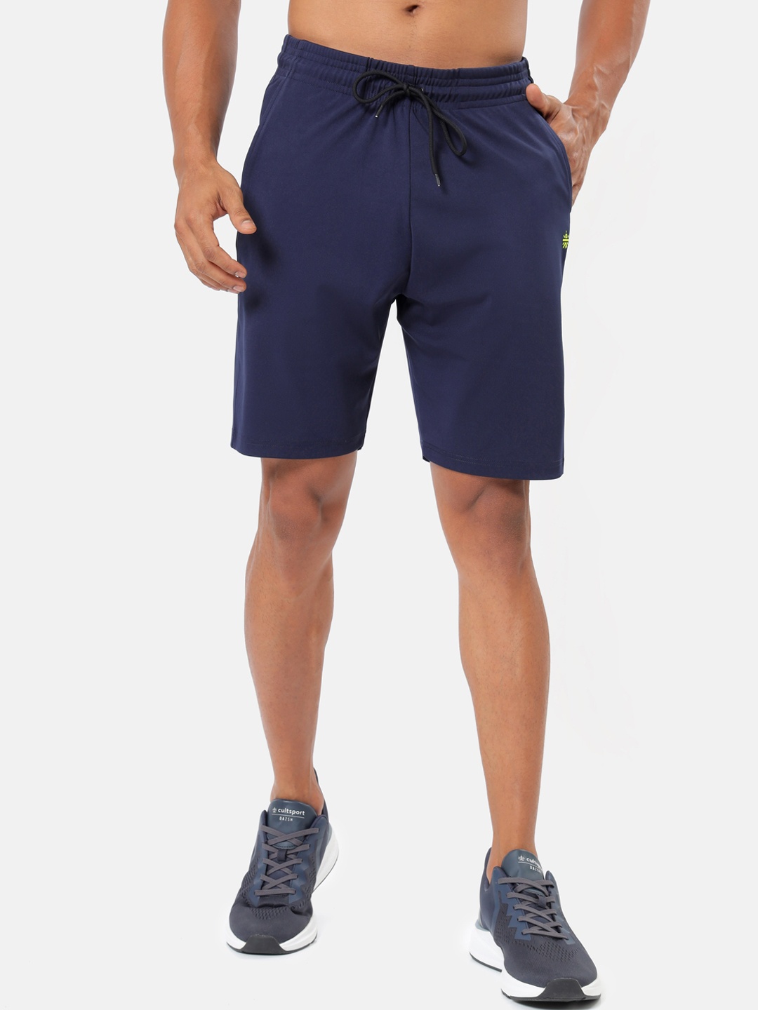 

cultsportone Men Navy Blue Sports Shorts