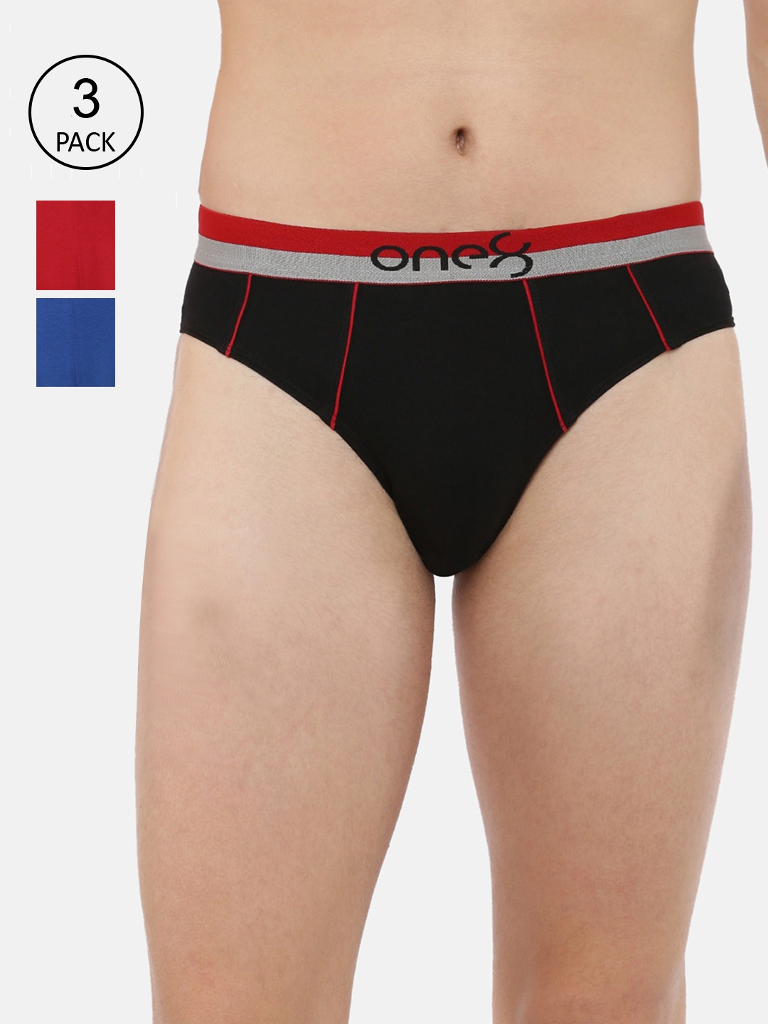 

one8 by Virat Kohli Men Pack Of 3 Ultra Premium Stretch Briefs, Navy blue