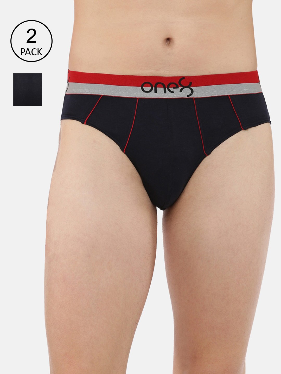 

one8 by Virat Kohli Men Pack Of 2 Solid Ultra Premium Stretch Briefs, Black