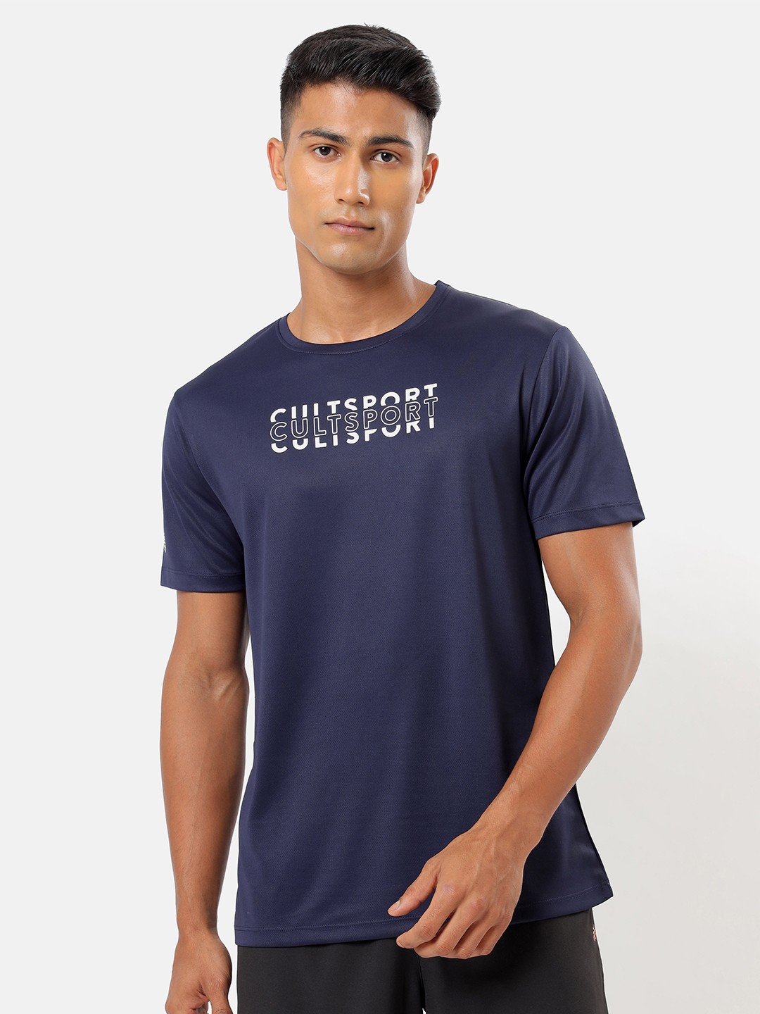 

cultsportone Brand Print Active T-shirt, Navy blue