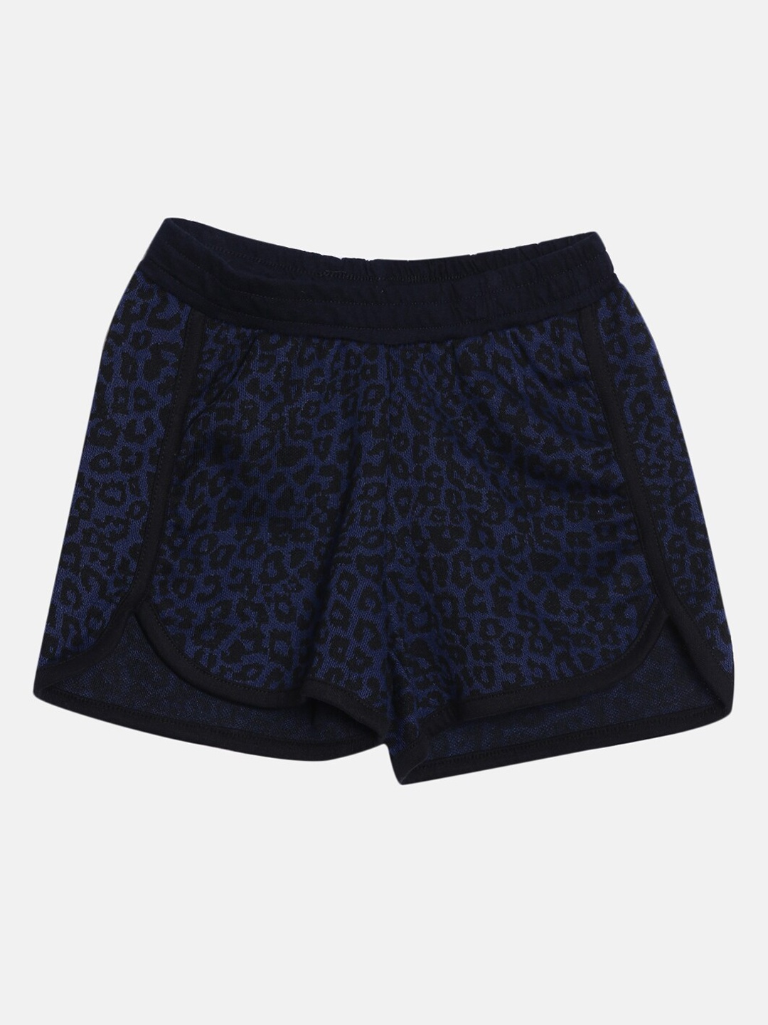 Kryptic Girls Blue Animal Printed Hot Pants Shorts