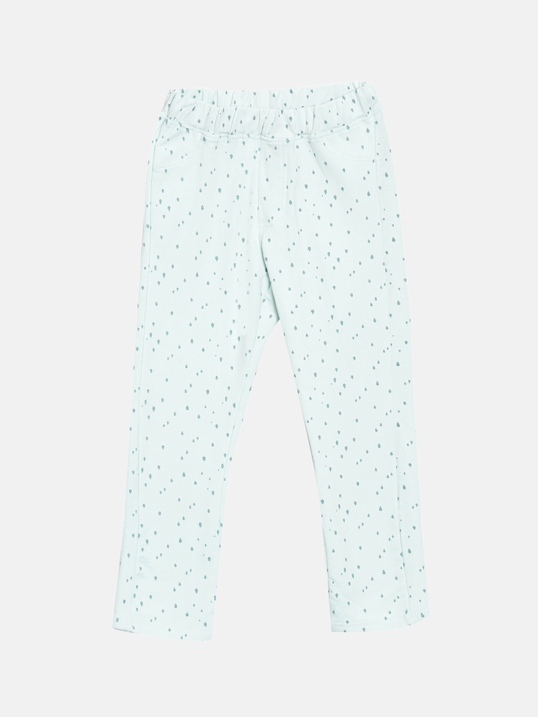 

Kryptic Girls Blue Printed Cotton Track Pants
