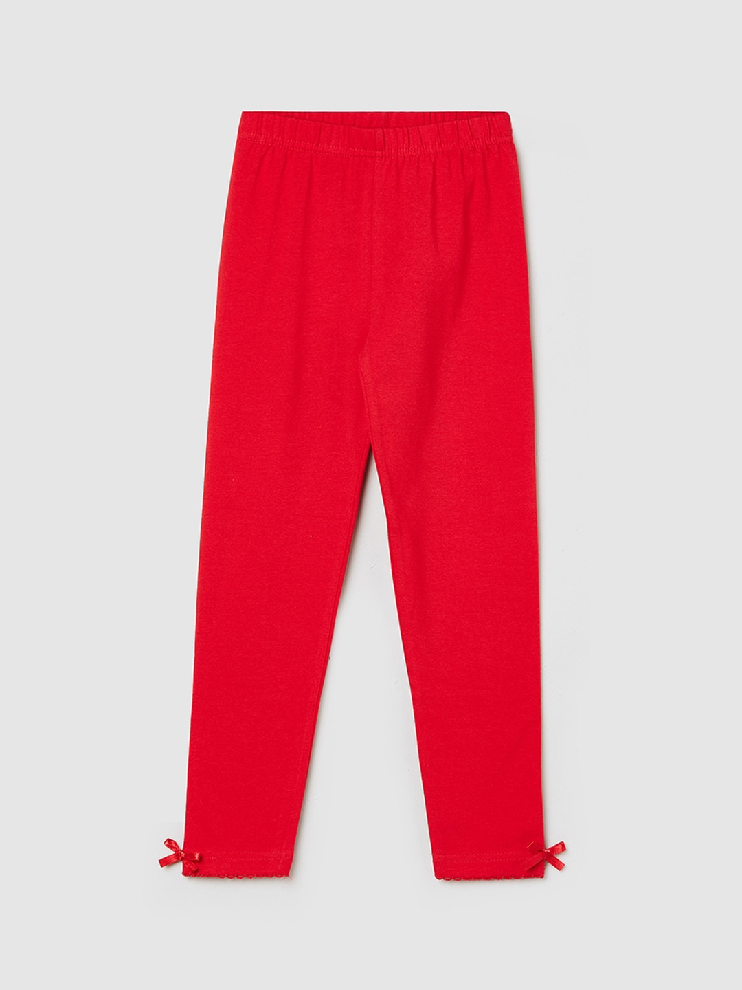 

max Girls Red Solid Leggings