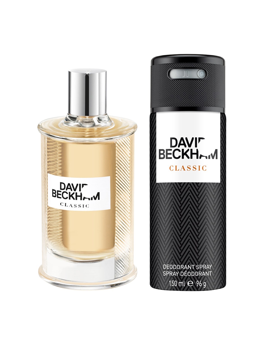 

DAVID BECKHAM Men Classic Eau de Toilette & Deodorant Spray 2 bundle, Transparent