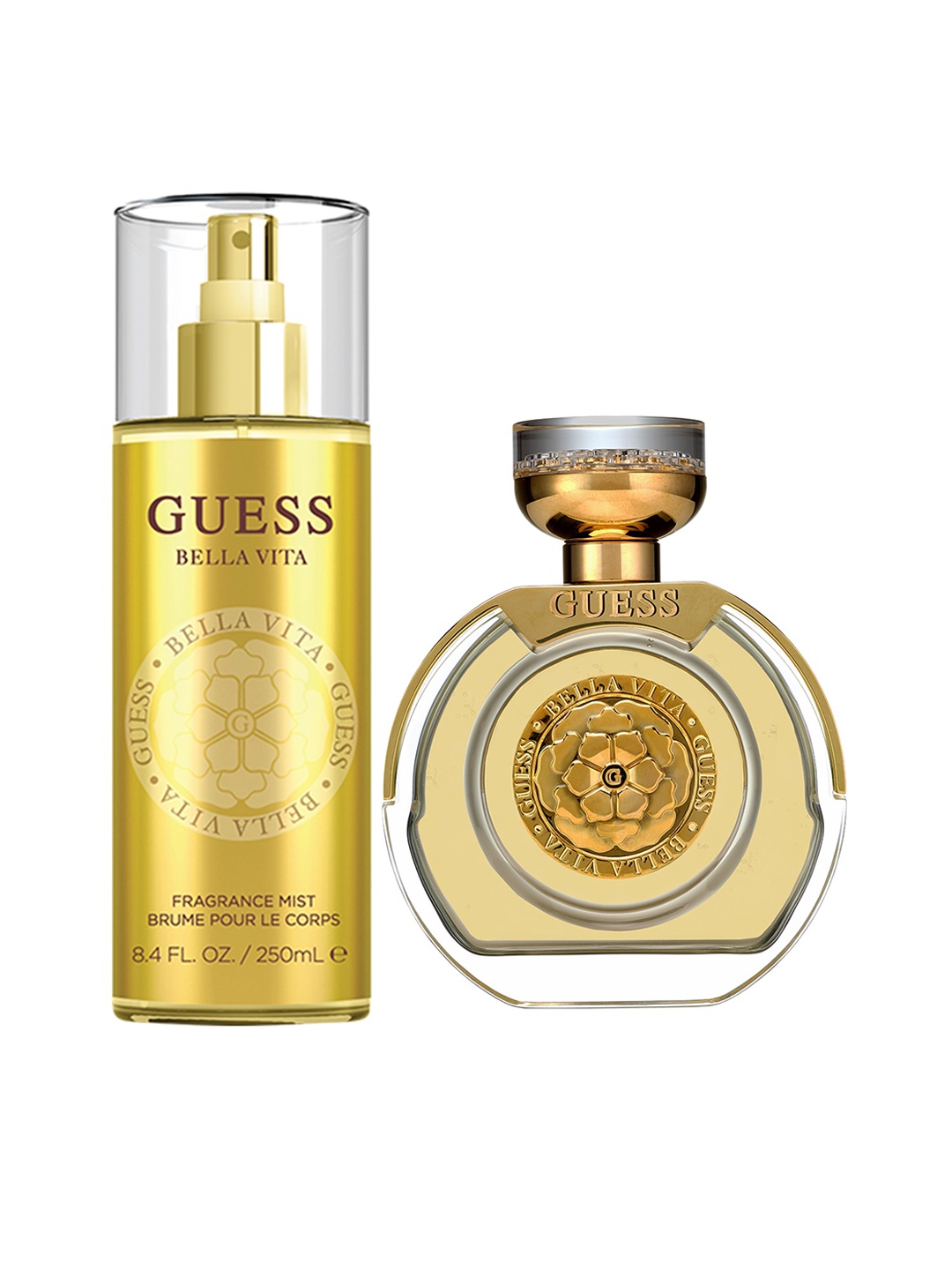 

GUESS Set of Women Bella Vita Eau De Parfum 100 ml & Body Mist 250 ml, Gold