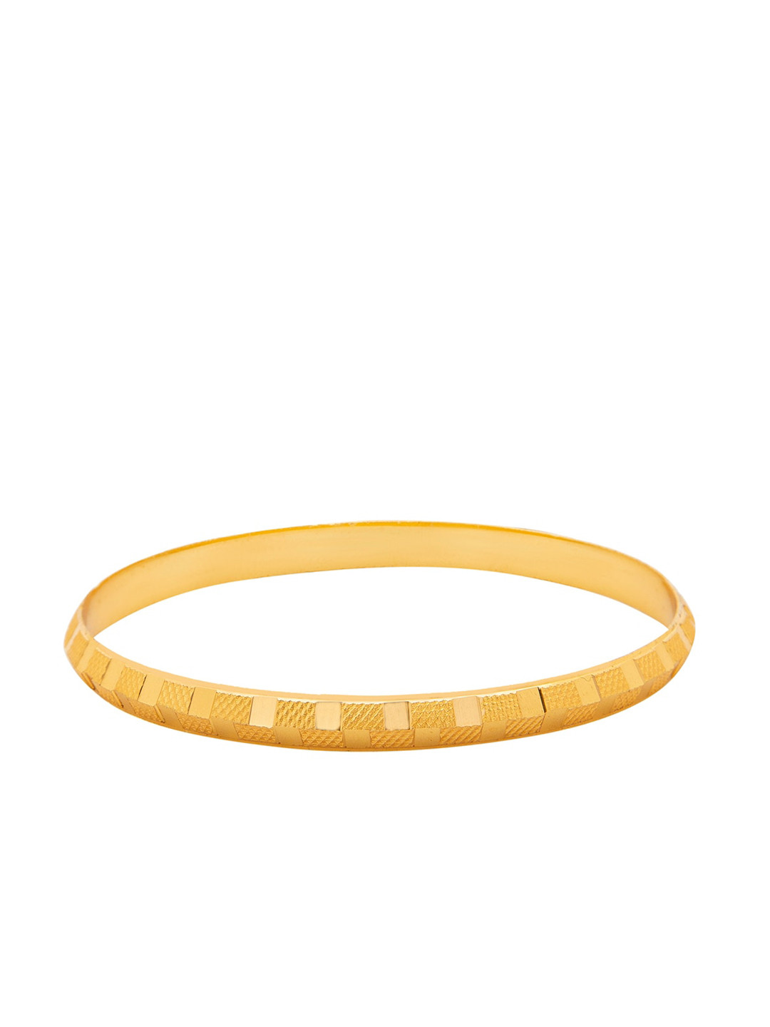 

bodha Men Gold-Toned Brass Gold-Plated Kada Bracelet