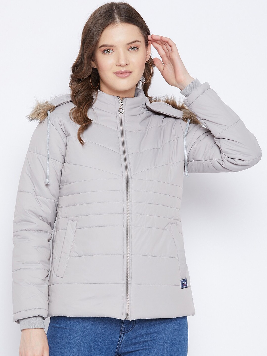 

VERO AMORE Women Grey Insulator Longline Outdoor Parka Jacket