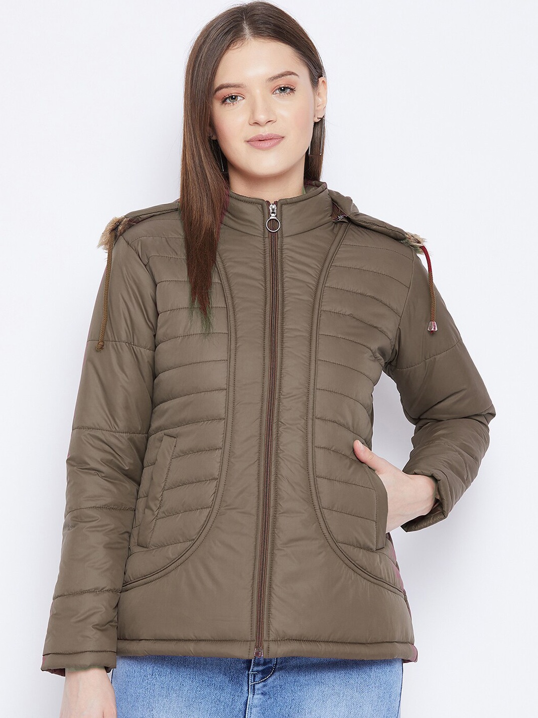 

VERO AMORE Women Green Insulator Outdoor Parka Jacket