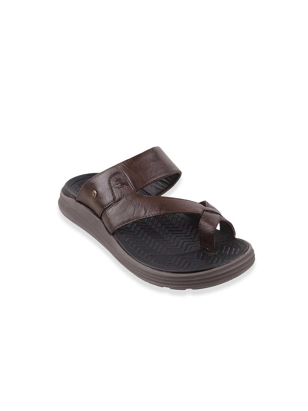 

Metro Men Brown Leather Comfort Sandals