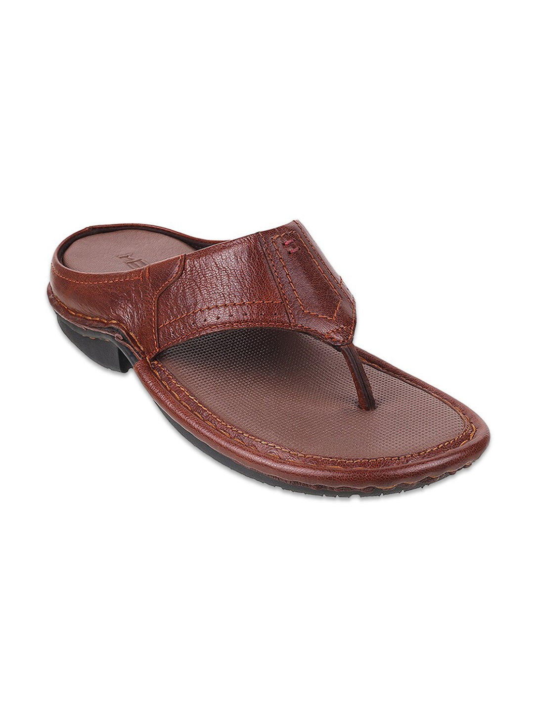 

Metro Men Brown Leather Comfort Sandals