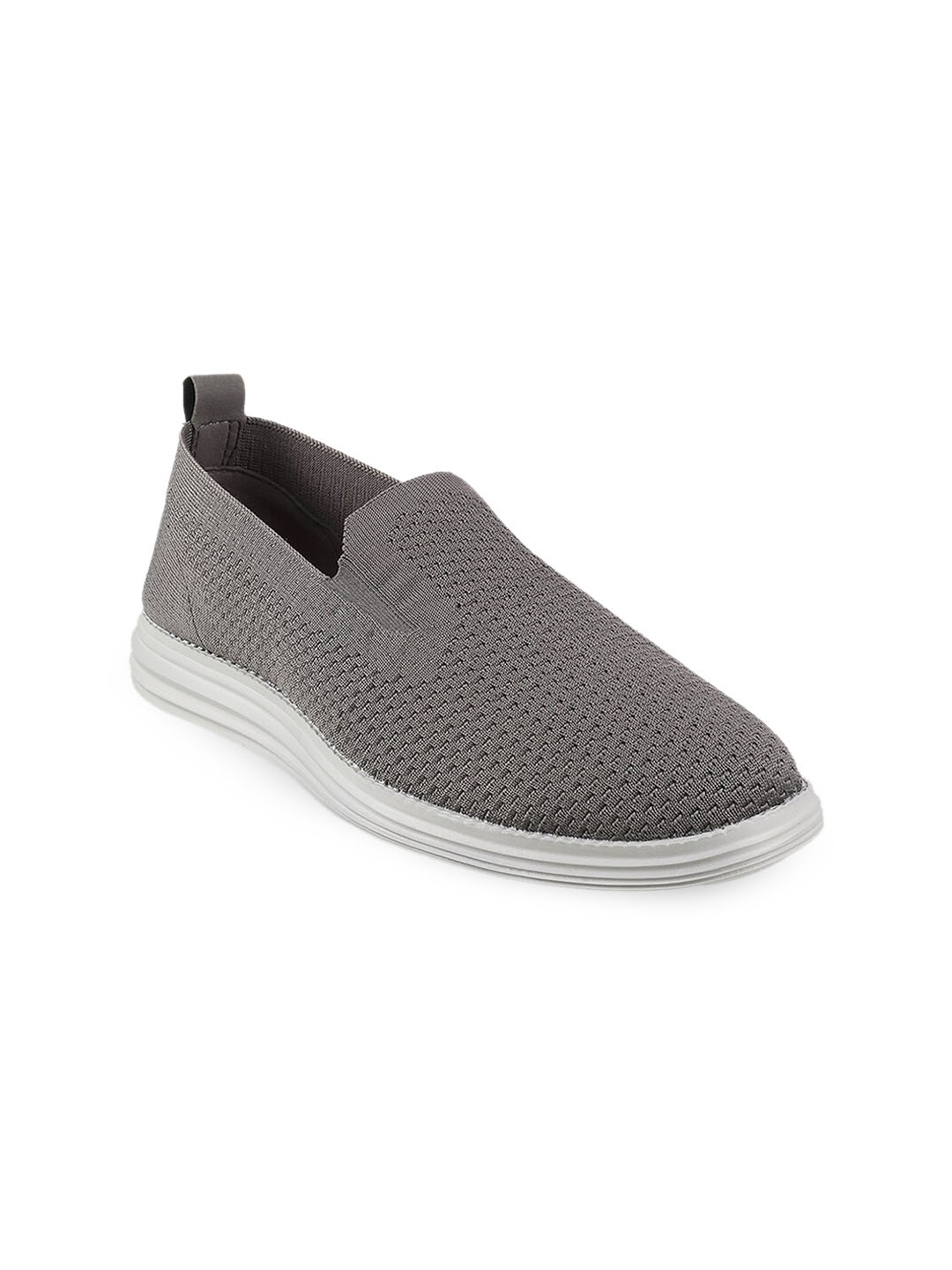

ACTIV Men Grey Textured Slip-On Sneakers