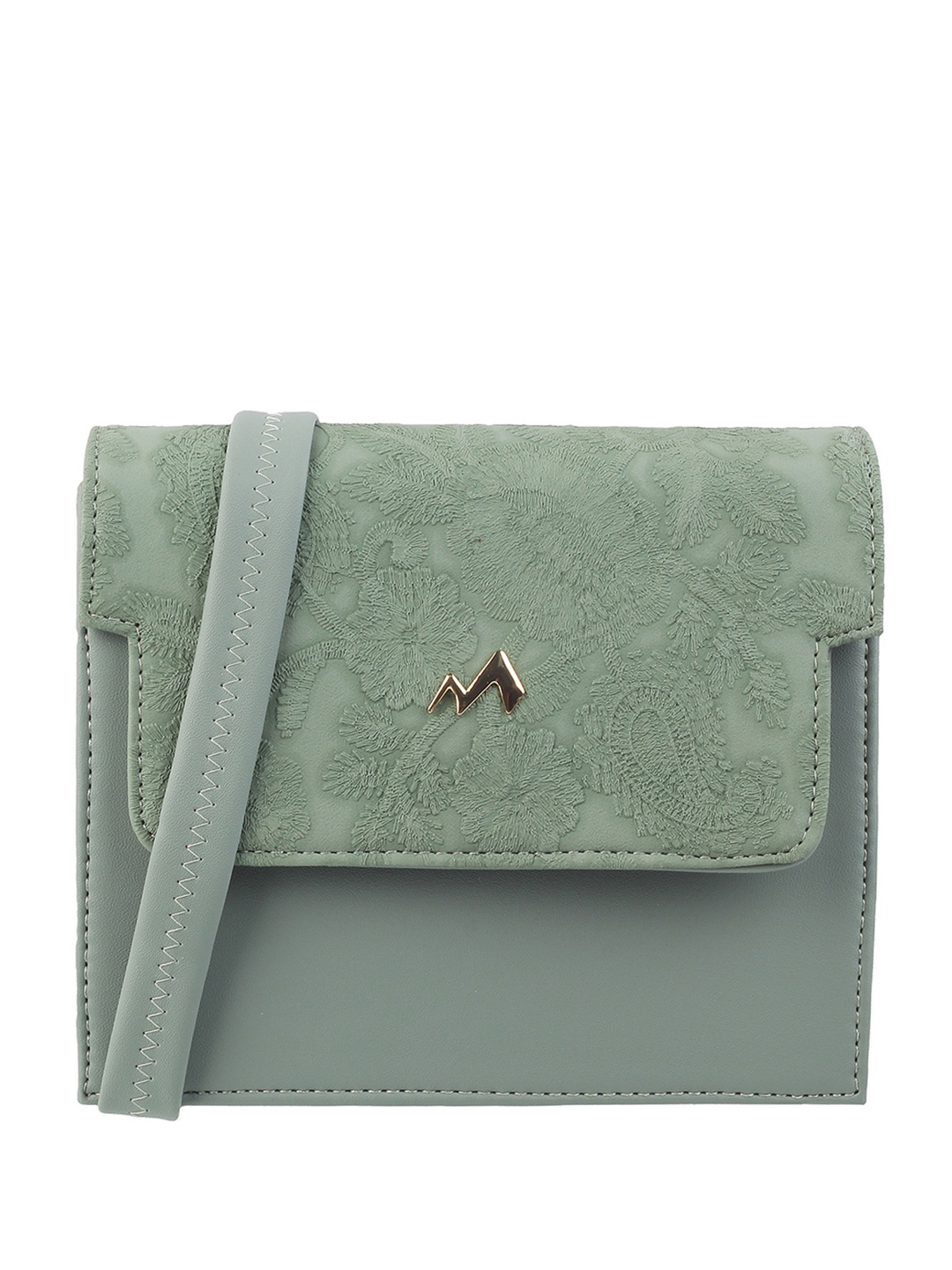 

Metro Sea Green Textured PU Sling Bag