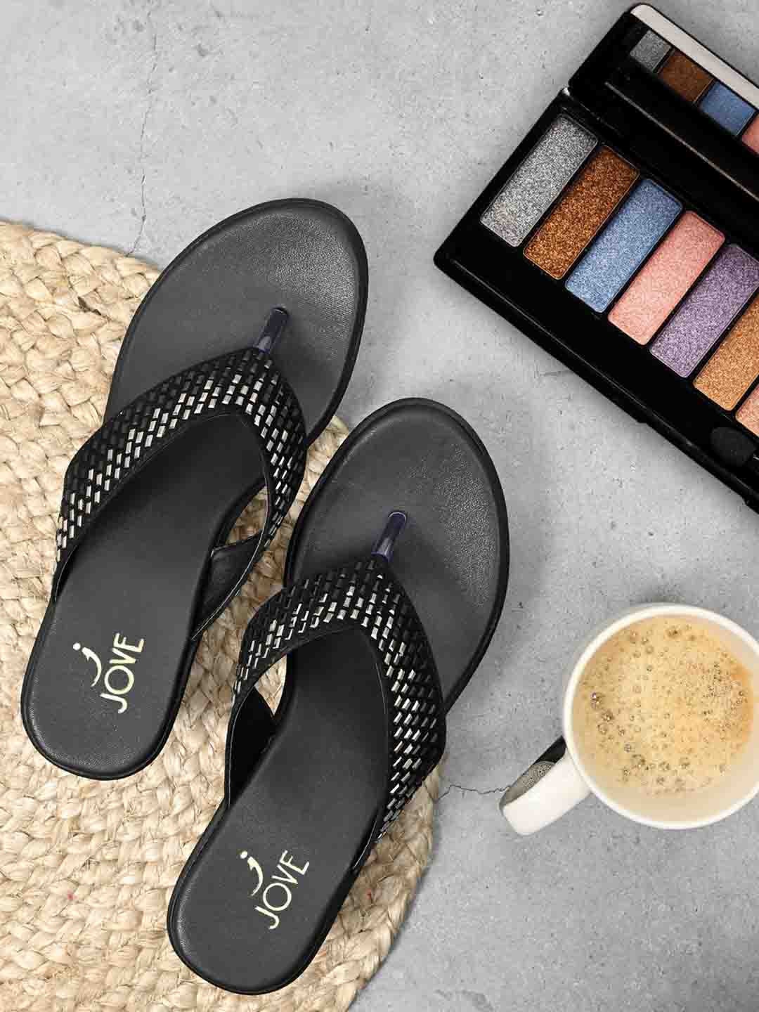 

Jove Black Wedge Sandals
