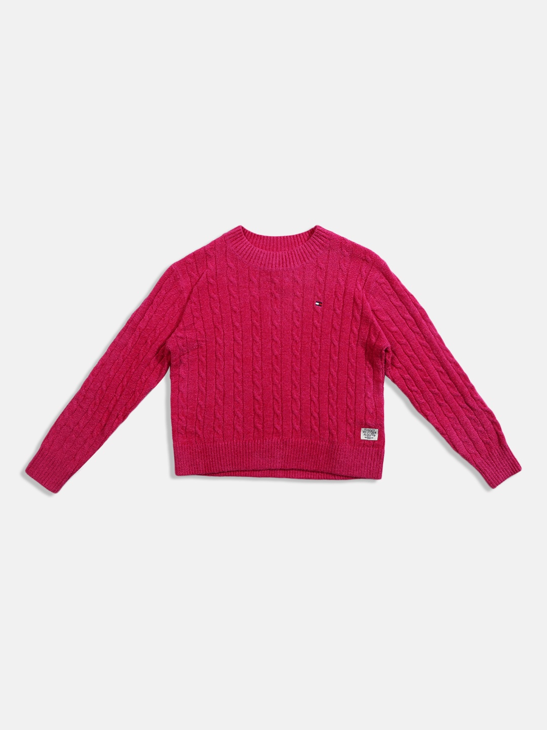 

Tommy Hilfiger Girls Cable Knit Sweater, Pink