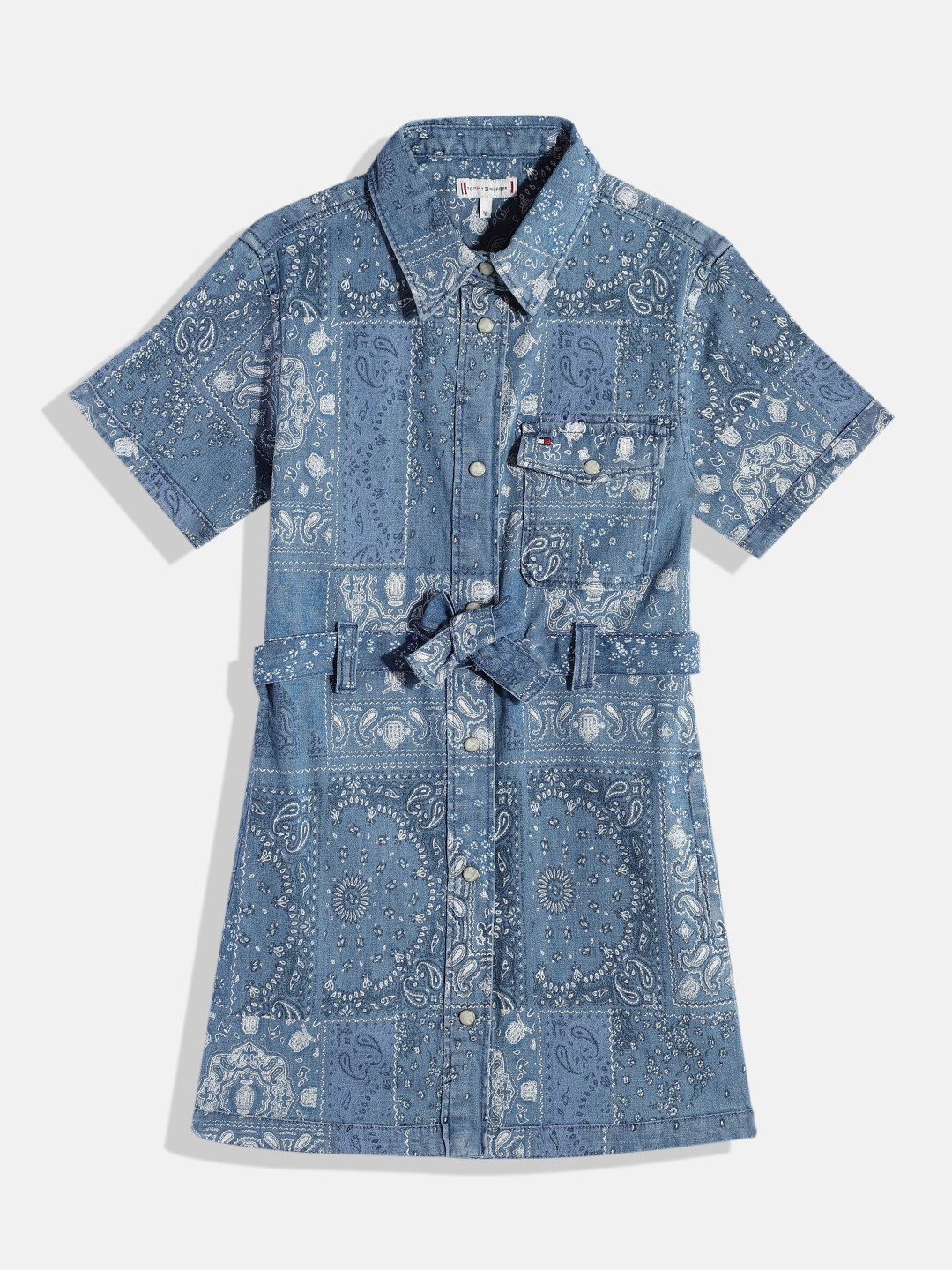 

Tommy Hilfiger Girls Denim Shirt Style Dress, Blue