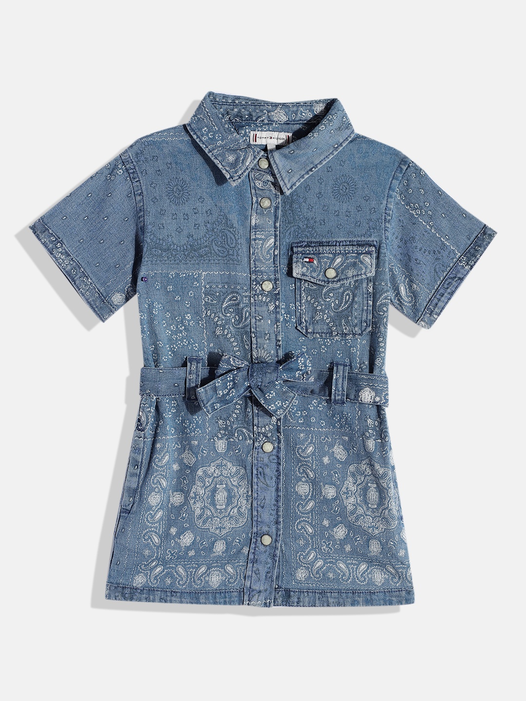 

Tommy Hilfiger Girls Denim Shirt Style Dress, Blue