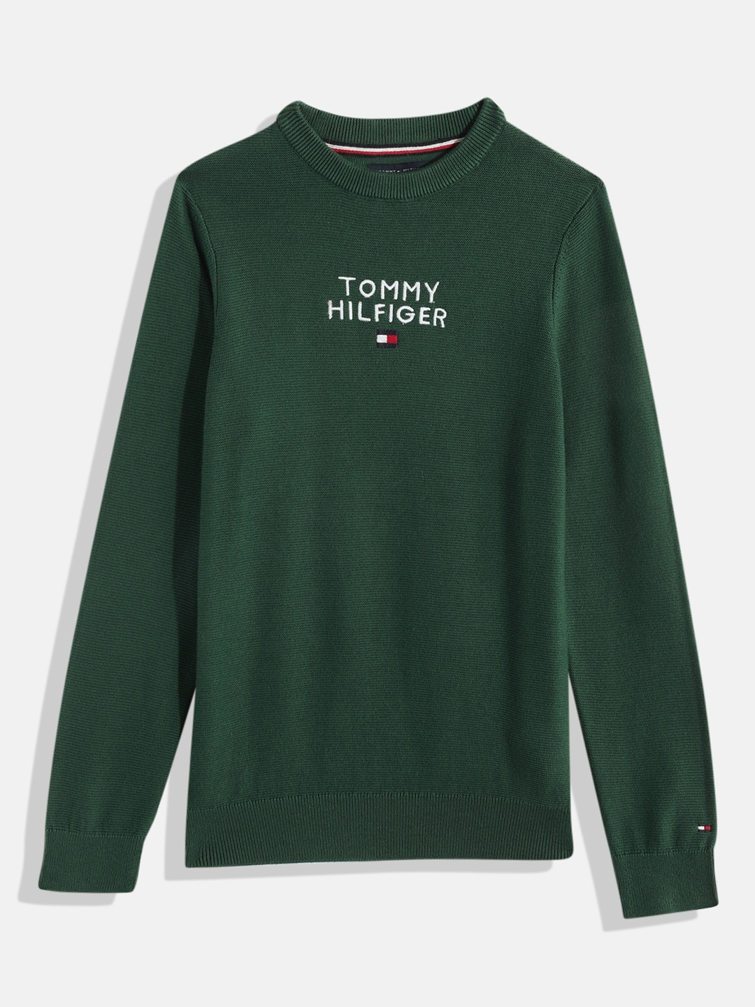 

Tommy Hilfiger Boys Brand Logo Pullover, Green